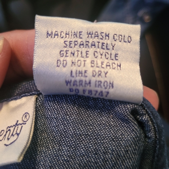 Womens 3X Lightweight Denim Embroidered Paisley Floral Pop-over Blouse Top Boho - Picture 9 of 13